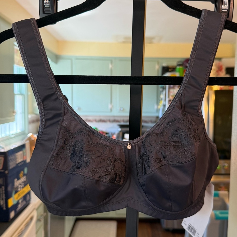 Anita Amica Wire Free Lace Embroidery Bra, size 34C NWT - Picture 3 of 10